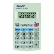 Sharp Kalkulačka EL-233S, bílá, kapesní, osmimístná