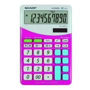 Sharp Kalkulačka EL-M332BPK, růžovo-bílá, stolní, desetimístná