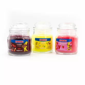 pošk.obal - Haribo Sada svíček Lemon Fruits/Cherry Cola/Strawberry Happiness 3 x 85 g