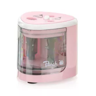 PEACH PO102 - elektrické ořezávátko na tužky, 4xAA, dětský zámek, růžové PEACH PO102 - elektrické ořezávátko na tužky, 4xAA, dětský zámek, růžové