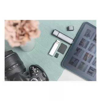 Digitus dvojitá čtečka karet OTG (USB-C + USB 3.0) 1x SD, 1x MicroSD, 1x USB 3.0, šedá Digitus dvojitá čtečka karet OTG (USB-C + USB 3.0) 1x SD, 1x MicroSD, 1x USB 3.0, šedá