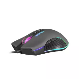 Fury Herní myš Scrapper, herní, 6400DPI, USB, optická, drátová, RGB, 7 tlačítek, kabel délka 1,6m, černá Fury Herní myš Scrapper, herní, 6400DPI, USB, optická, drátová, RGB, 7 tlačítek, kabel délka 1,6m, černá