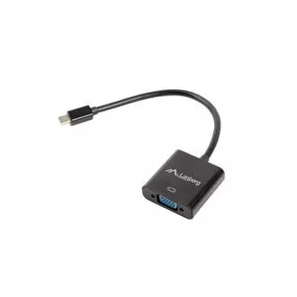 LANBERG adaptér HDMI (M) na VGA (F) + Minijack 3.5mm (F) kabel 20cm