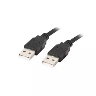 LANBERG USB-A M / M 2.0 kabel 1m, černý LANBERG USB-A M / M 2.0 kabel 1m, černý