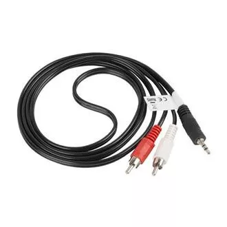 LANBERG Minijack 3,5mm (M) 3 PIN na 2x RCA (CINCH) (M) kabel 1,5m LANBERG Minijack 3,5mm (M) 3 PIN na 2x RCA (CINCH) (M) kabel 1,5m