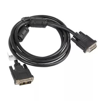 LANBERG připojovací kabel DVI-D(18+1) na DVI-D (18+1), M/M, délka 1,8m, single link, černý LANBERG připojovací kabel DVI-D(18+1) na DVI-D (18+1), M/M, délka 1,8m, single link, černý