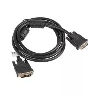 LANBERG připojovací kabel DVI-D(18+1) na DVI-D (18+1), M/M, délka 1,8m, single link, černý LANBERG připojovací kabel DVI-D(18+1) na DVI-D (18+1), M/M, délka 1,8m, single link, černý