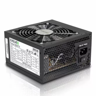 EVOLVEO Pulse 500ATX, zdroj 500W, ATX 2.2, 2× PCIe, aPFC, tichý 120mm ventilátor, 4x SATA, bulk, záruka 3 roky, černý EVOLVEO Pulse 500ATX, zdroj 500W, ATX 2.2, 2× PCIe, aPFC, tichý 120mm ventilátor, 4x SATA, bulk, záruka 3 roky, černý