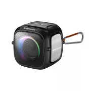 C-TECH reproduktor Impressio Qubis mini, bluetooth, čtečka, USB, AUX, RGB podsvícení, FM,USB-C