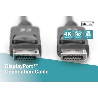 Digitus Připojovací kabel DisplayPort 1.2, DP M/M, 2,0 m, se západkou, Ultra HD 4K, bl Digitus Připojovací kabel DisplayPort 1.2, DP M/M, 2,0 m, se západkou, Ultra HD 4K, bl