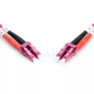 DIGITUS Fiber Optic Patch Cord, LC to LC, Multimode OM4 - 50/125 µ, Duplex Length 2m