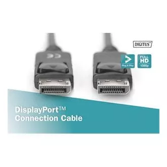 Digitus DisplayPort 1.1a. připojovací kabel 1 m, CU, AWG28, 2x stíněný Digitus DisplayPort 1.1a. připojovací kabel 1 m, CU, AWG28, 2x stíněný
