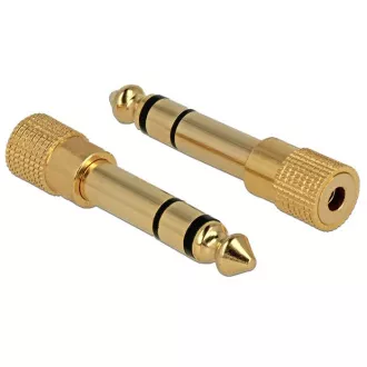 Delock adaptér stereo jack 6,35 mm samec na stereo jack 3,5 mm samice Delock adaptér stereo jack 6,35 mm samec na stereo jack 3,5 mm samice