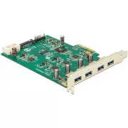 Delock PCI Express Card x4> 4 x externí USB 3.0, (Quad Channel)