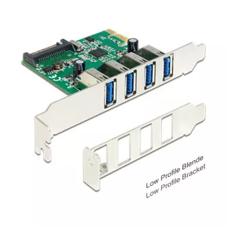 Delock PCI Express Karta > 4 x USB 3.0 +low profile Delock PCI Express Karta > 4 x USB 3.0 +low profile