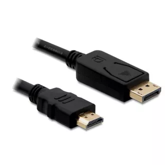 Delock kabel DisplayPort samec na HDMI samec, délka 2m Delock kabel DisplayPort samec na HDMI samec, délka 2m