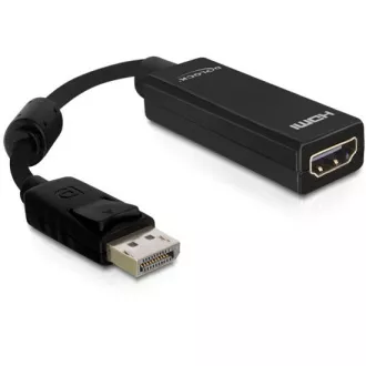 Delock Displayport 20pin samec > HDMI 19 pinový samice, délka 12,5 cm Delock Displayport 20pin samec > HDMI 19 pinový samice, délka 12,5 cm