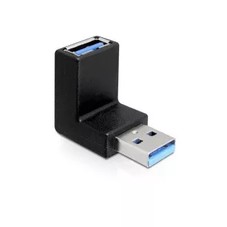 DeLock adaptér USB 3.0 samec - USB 3.0 samice pod úhelem 90° vertikálně DeLock adaptér USB 3.0 samec - USB 3.0 samice pod úhelem 90° vertikálně
