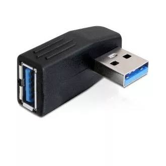 DeLock adaptér USB 3.0 samec - USB 3.0 samice pod úhelem 90° horizontálně DeLock adaptér USB 3.0 samec - USB 3.0 samice pod úhelem 90° horizontálně