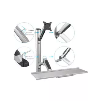Digitus držák na monitor a klávesnici do 69cm (27"), flexibilní, 8kg VESA 75 x 75 a 100 x 100 mm Digitus držák na monitor a klávesnici do 69cm (27"), flexibilní, 8kg VESA 75 x 75 a 100 x 100 mm