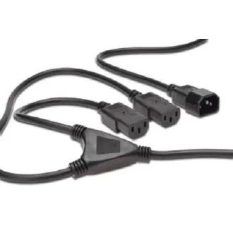 Digitus Napájecí kabel Rozbočovací, C14 - C13 2x, M / F, 1,7m, H05VV-F3G 1.0qmm / 0.75qmm, bl Digitus Napájecí kabel Rozbočovací, C14 - C13 2x, M / F, 1,7m, H05VV-F3G 1.0qmm / 0.75qmm, bl