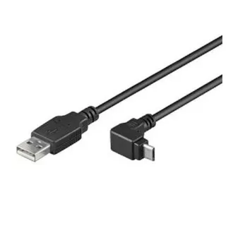 PremiumCord Kabel micro USB 2.0, A-B, konektor do úhlu 90°, 1,8m PremiumCord Kabel micro USB 2.0, A-B, konektor do úhlu 90°, 1,8m