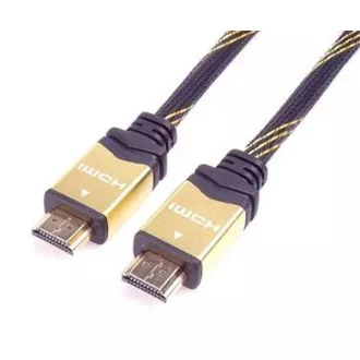 PremiumCord HDMI 2.0 High Speed + Ethernet kabel HQ, zlacené konektory, 3m PremiumCord HDMI 2.0 High Speed + Ethernet kabel HQ, zlacené konektory, 3m