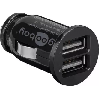 goobay Napájecí 12V autoadaptér na 2x USB 2,1A černý goobay Napájecí 12V autoadaptér na 2x USB 2,1A černý