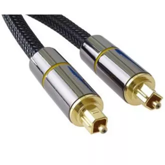 PremiumCord Optický audio kabel Toslink, OD:7mm, Gold-metal design + Nylon 2m PremiumCord Optický audio kabel Toslink, OD:7mm, Gold-metal design + Nylon 2m