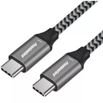 PremiumCord Kabel USB 3.2 Gen 1 USB-C male - USB-C male, bavlněný oplet, 2m PremiumCord Kabel USB 3.2 Gen 1 USB-C male - USB-C male, bavlněný oplet, 2m