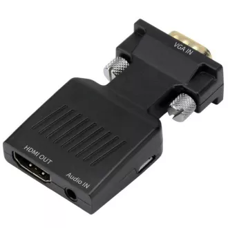 PremiumCord Převodník VGA na HDMI s audio vstupem a audio kabelem PremiumCord Převodník VGA na HDMI s audio vstupem a audio kabelem