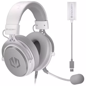 Endorfy headset VIRO Plus USB OWH / drátový / s odnímatelným mikrofonem / USB / bílý Endorfy headset VIRO Plus USB OWH / drátový / s odnímatelným mikrofonem / USB / bílý