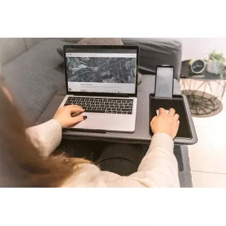 DIGITUS Notebookový stůl / pracovní stanice do 17", slot pro mobilní telefon, podložka pod myš DIGITUS Notebookový stůl / pracovní stanice do 17", slot pro mobilní telefon, podložka pod myš