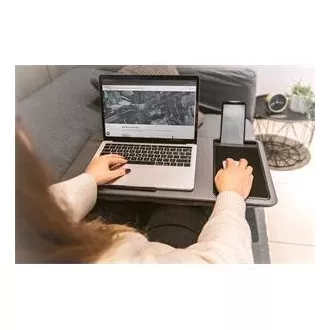 DIGITUS Notebookový stůl / pracovní stanice do 17", slot pro mobilní telefon, podložka pod myš DIGITUS Notebookový stůl / pracovní stanice do 17", slot pro mobilní telefon, podložka pod myš
