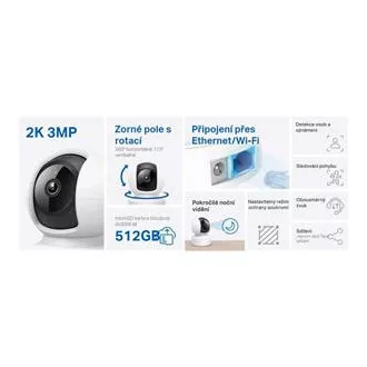 TP-Link Tapo C212 - IP kamera s naklápěním a WiFi, 3MP (2304 x 1296), ONVIF TP-Link Tapo C212 - IP kamera s naklápěním a WiFi, 3MP (2304 x 1296), ONVIF