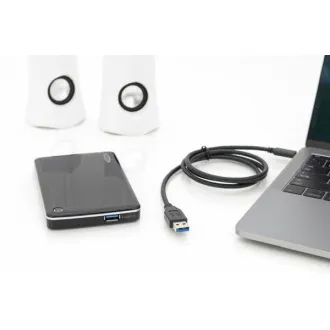 Digitus Připojovací kabel USB typu C, typ C na A M/M, 1,0 m, všechny funkce, Gen2, 3A, 10 GB, verze 3.1, CE, bl Digitus Připojovací kabel USB typu C, typ C na A M/M, 1,0 m, všechny funkce, Gen2, 3A, 10 GB, verze 3.1, CE, bl