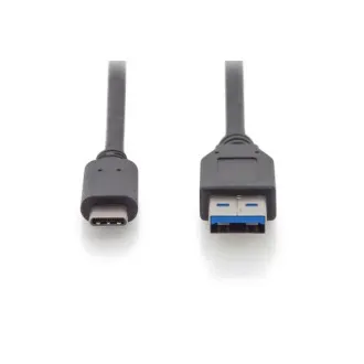 Digitus Připojovací kabel USB typu C, typ C na A M/M, 1,0 m, všechny funkce, Gen2, 3A, 10 GB, verze 3.1, CE, bl Digitus Připojovací kabel USB typu C, typ C na A M/M, 1,0 m, všechny funkce, Gen2, 3A, 10 GB, verze 3.1, CE, bl