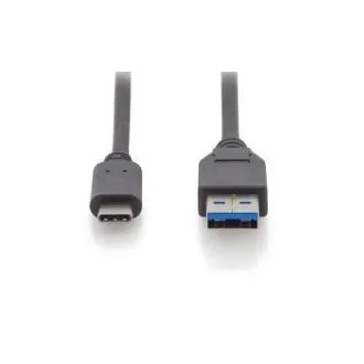 Digitus Připojovací kabel USB typu C, typ C na A M/M, 1,0 m, všechny funkce, Gen2, 3A, 10 GB, verze 3.1, CE, bl Digitus Připojovací kabel USB typu C, typ C na A M/M, 1,0 m, všechny funkce, Gen2, 3A, 10 GB, verze 3.1, CE, bl