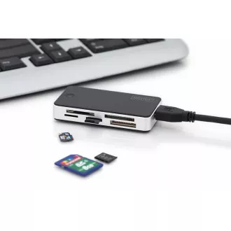 DIGITUS Čtečka karet USB 3.0 s připojovacím kabelem USB 1m Podpora karet MS / SD / SDHC / MiniSD / M2 / CF / MD / SDXC DIGITUS Čtečka karet USB 3.0 s připojovacím kabelem USB 1m Podpora karet MS / SD / SDHC / MiniSD / M2 / CF / MD / SDXC