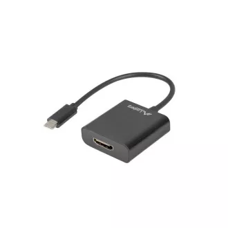 LANBERG USB-C(M) 3.1 na HDMI(F) adaptér kabel 15CM (Displayport ALT MODE) černý LANBERG USB-C(M) 3.1 na HDMI(F) adaptér kabel 15CM (Displayport ALT MODE) černý