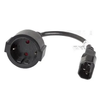 LANBERG IEC 320 C14 na SCHUKO(F) adaptér kabel pro UPS 20CM černý LANBERG IEC 320 C14 na SCHUKO(F) adaptér kabel pro UPS 20CM černý