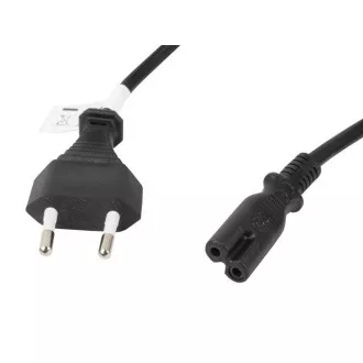 LANBERG CEE 7/16 na IEC 320 C7 EURO (RADIO) POWER CORD 3M VDE černý LANBERG CEE 7/16 na IEC 320 C7 EURO (RADIO) POWER CORD 3M VDE černý