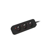 LANBERG Prodlužovací přívod 3M 3X klasická zásuvka měď kabel černý