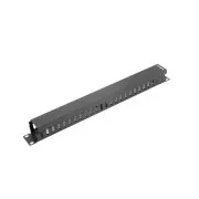 LANBERG 19" CABLE MANAGEMENT PANEL TYPE A 1U BLACK