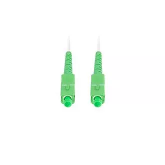 LANBERG optický patch cord SM SC/APC-SC/APC simplex 15m LSZH G657A2 průměr 3mm, barva bílá