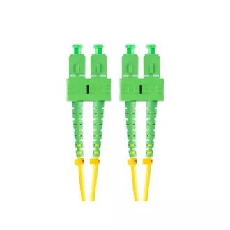 LANBERG optický patch cord SM SC/APC-SC/APC duplex 1m LSZH G657A1 průměr 3mm, barva žlutá LANBERG optický patch cord SM SC/APC-SC/APC duplex 1m LSZH G657A1 průměr 3mm, barva žlutá