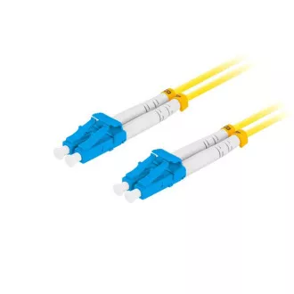 LANBERG optický patch cord SM LC/UPC-LC/UPC duplex 3m LSZH G657A1 průměr 3mm, barva žlutá LANBERG optický patch cord SM LC/UPC-LC/UPC duplex 3m LSZH G657A1 průměr 3mm, barva žlutá