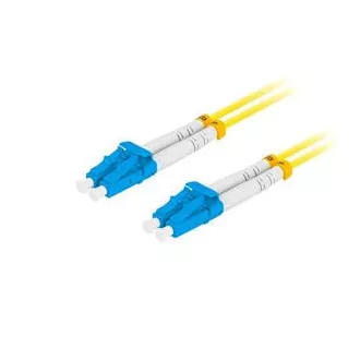 LANBERG optický patch cord SM LC/UPC-LC/UPC duplex 3m LSZH G657A1 průměr 3mm, barva žlutá LANBERG optický patch cord SM LC/UPC-LC/UPC duplex 3m LSZH G657A1 průměr 3mm, barva žlutá