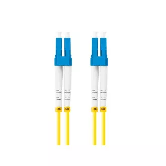 LANBERG optický patch cord SM LC/UPC-LC/UPC duplex 5m LSZH G657A1 průměr 3mm, barva žlutá LANBERG optický patch cord SM LC/UPC-LC/UPC duplex 5m LSZH G657A1 průměr 3mm, barva žlutá