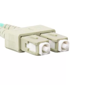 LANBERG optický patch cord MM SC/UPC-SC/UPC duplex 3m LSZH OM3 50/125 průměr 3mm, barva cyan LANBERG optický patch cord MM SC/UPC-SC/UPC duplex 3m LSZH OM3 50/125 průměr 3mm, barva cyan